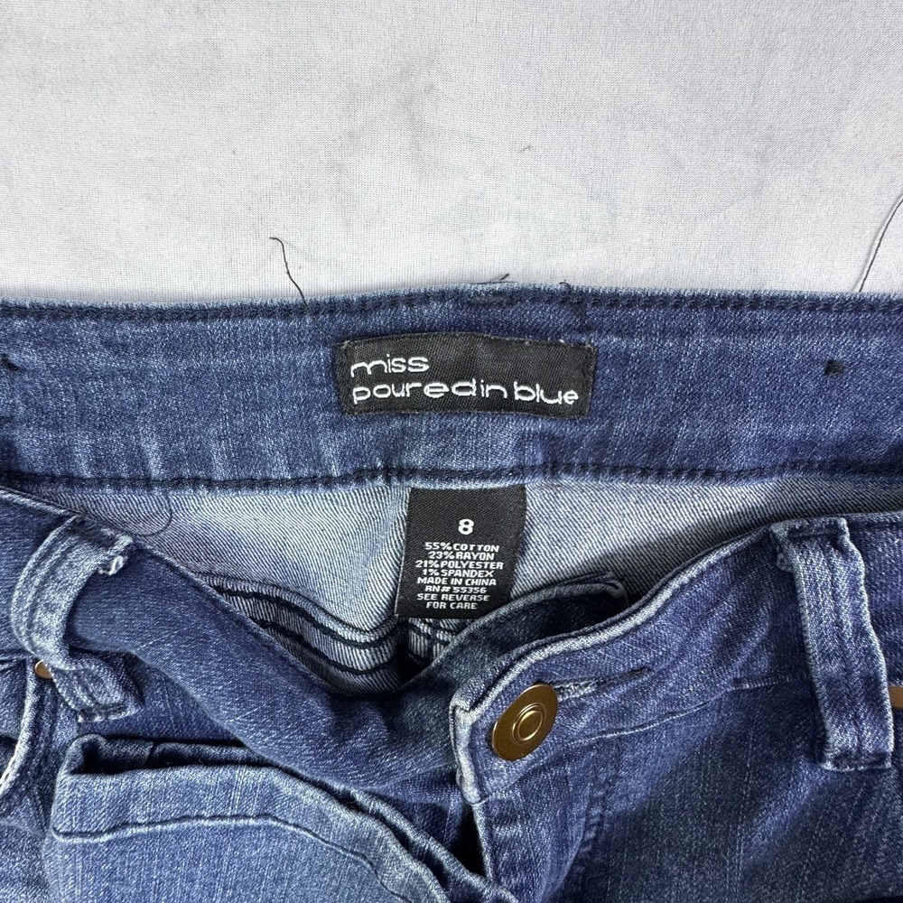 Miss Poured In Blue Womens Skinny‎ Jeans Blue Denim Stretch Comfort Streetwear 8 - Picture 15 of 16